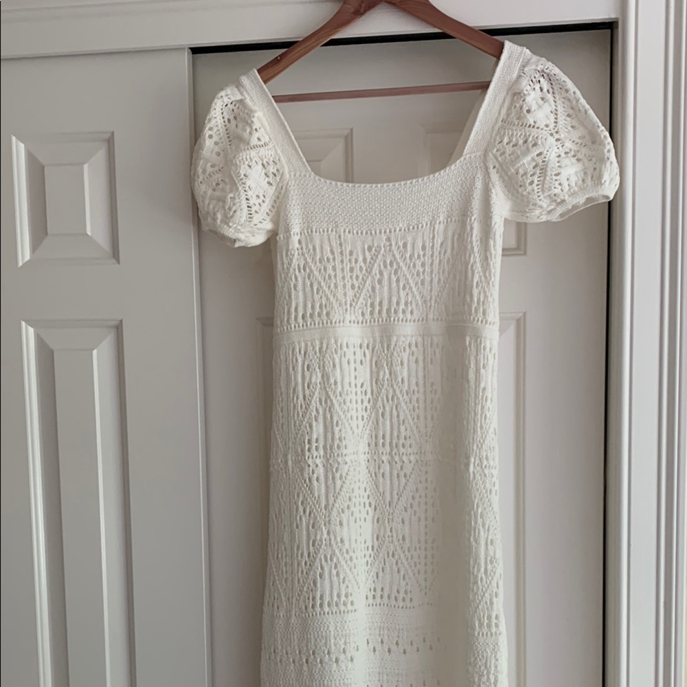 Zara Cream Square Neck Maxi Sundress